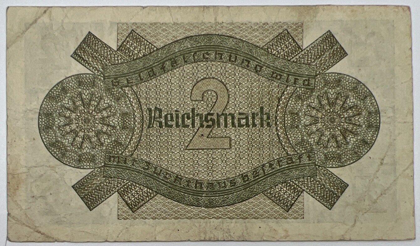 Old Vintage Germany 2 Mark Banknote | Collectable Grade