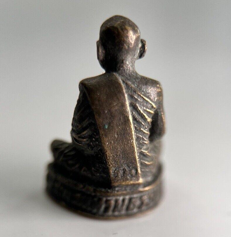 Thailand Vintage Thai Monk Charm Metal Statue | Height 2cm