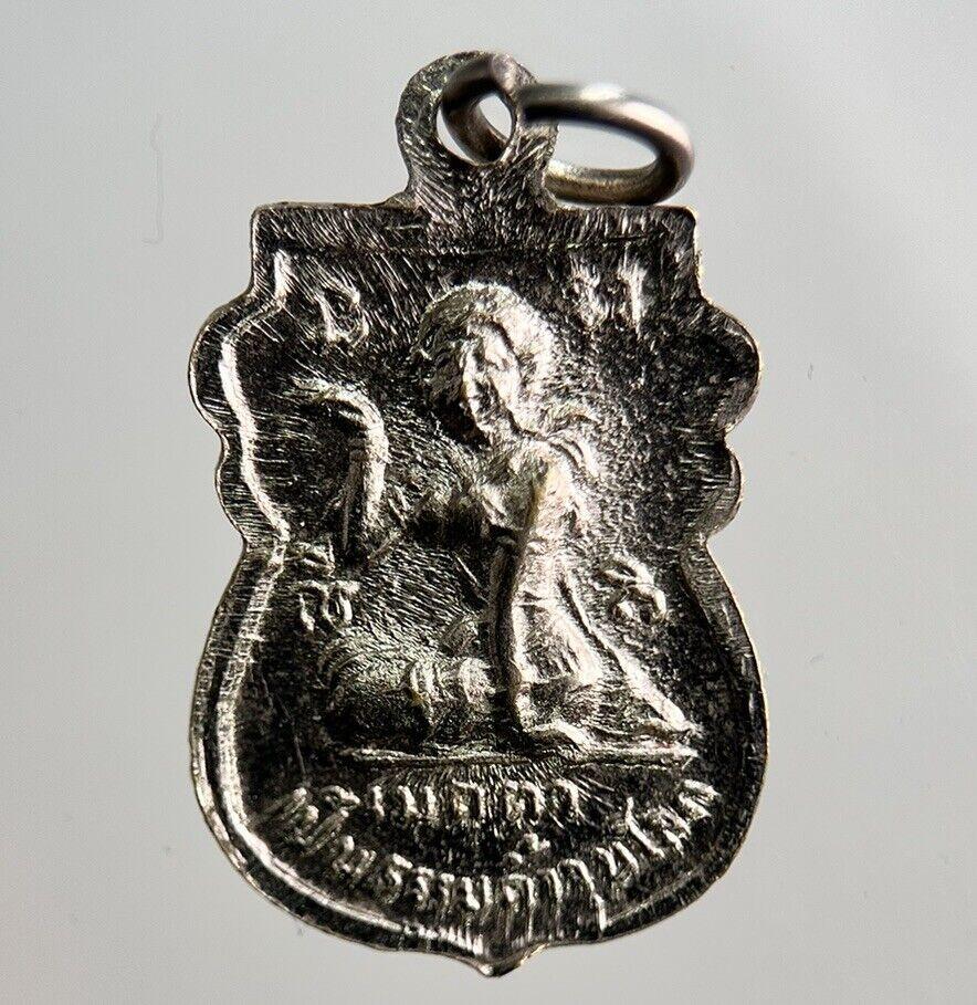 Thailand Thai Old Vintage Buddha Necklace Charm Amulet | Height 2.5cm