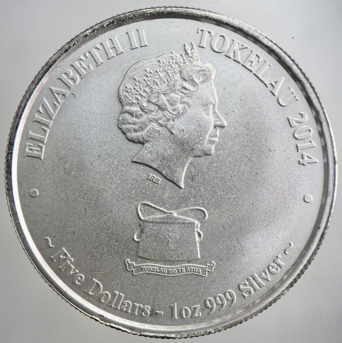 Tokelau Kakahi-Yellowfin Fish 1oz Silver Coin | Very High Grade | a535