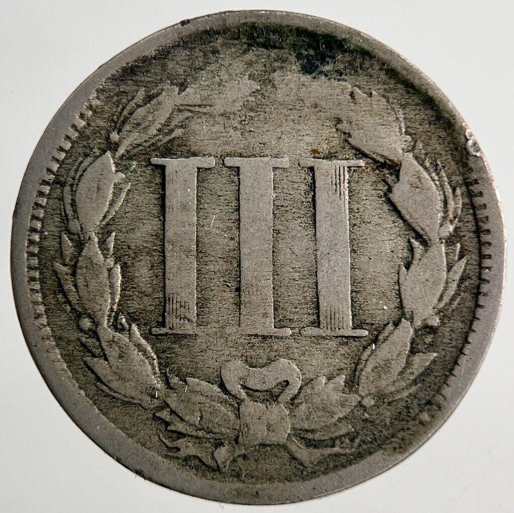 US USA 3 Cents III Coin | Fine Collectable Grade