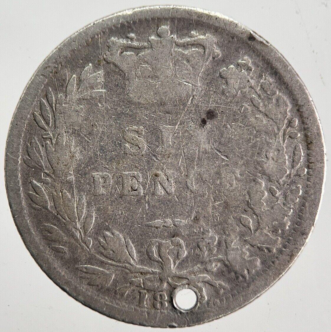 Victoria Young Head Sixpence Silver Coin | Fair Grade | a7134