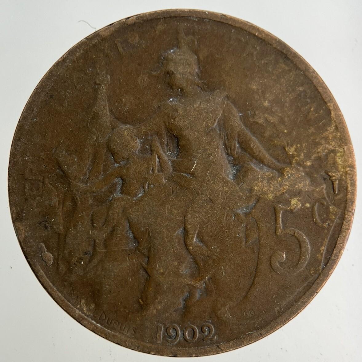 1902 France 5 Centimes Coin | Collectable Grade