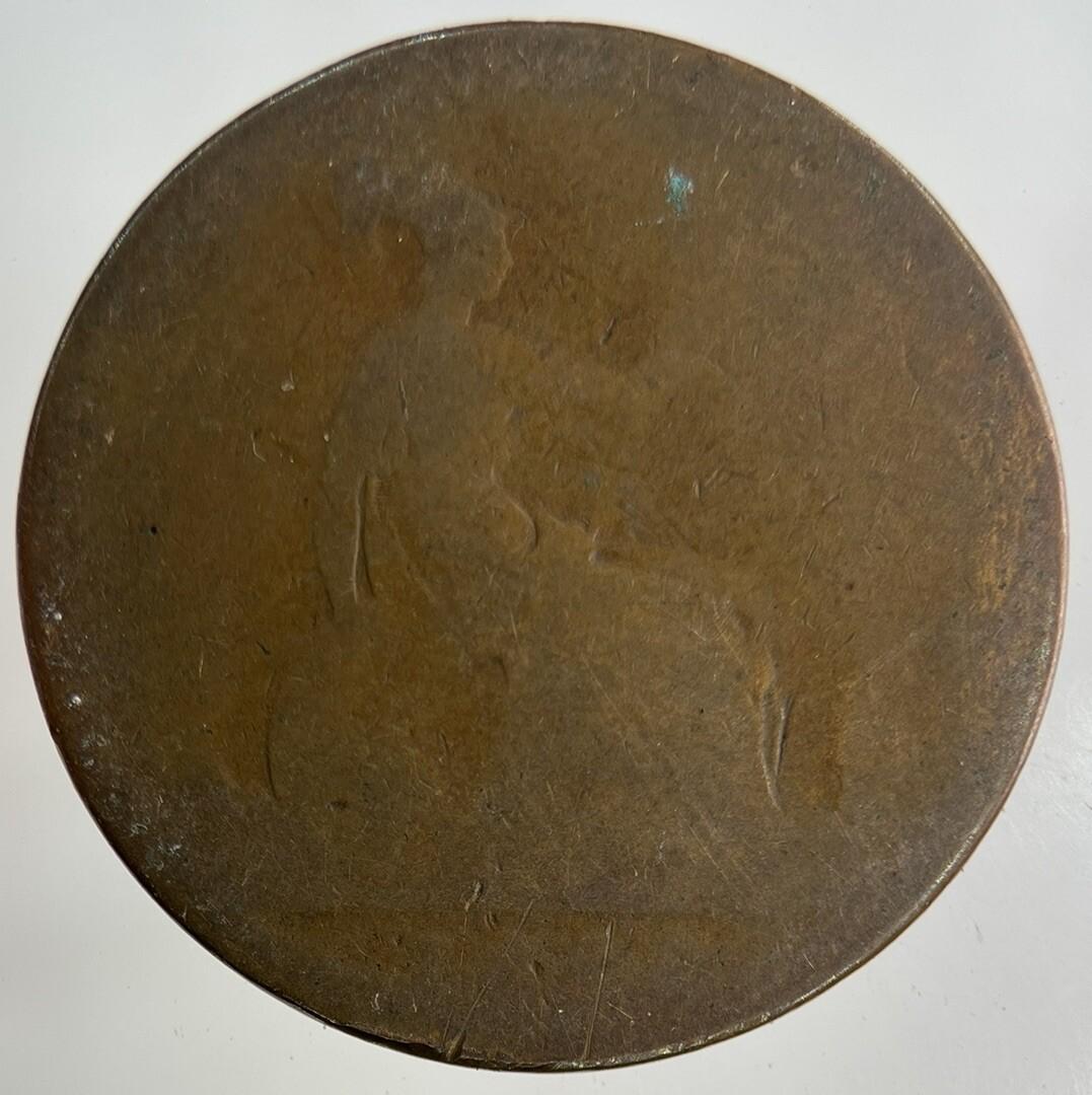 British Victoria One Penny Coin | Worn Grade