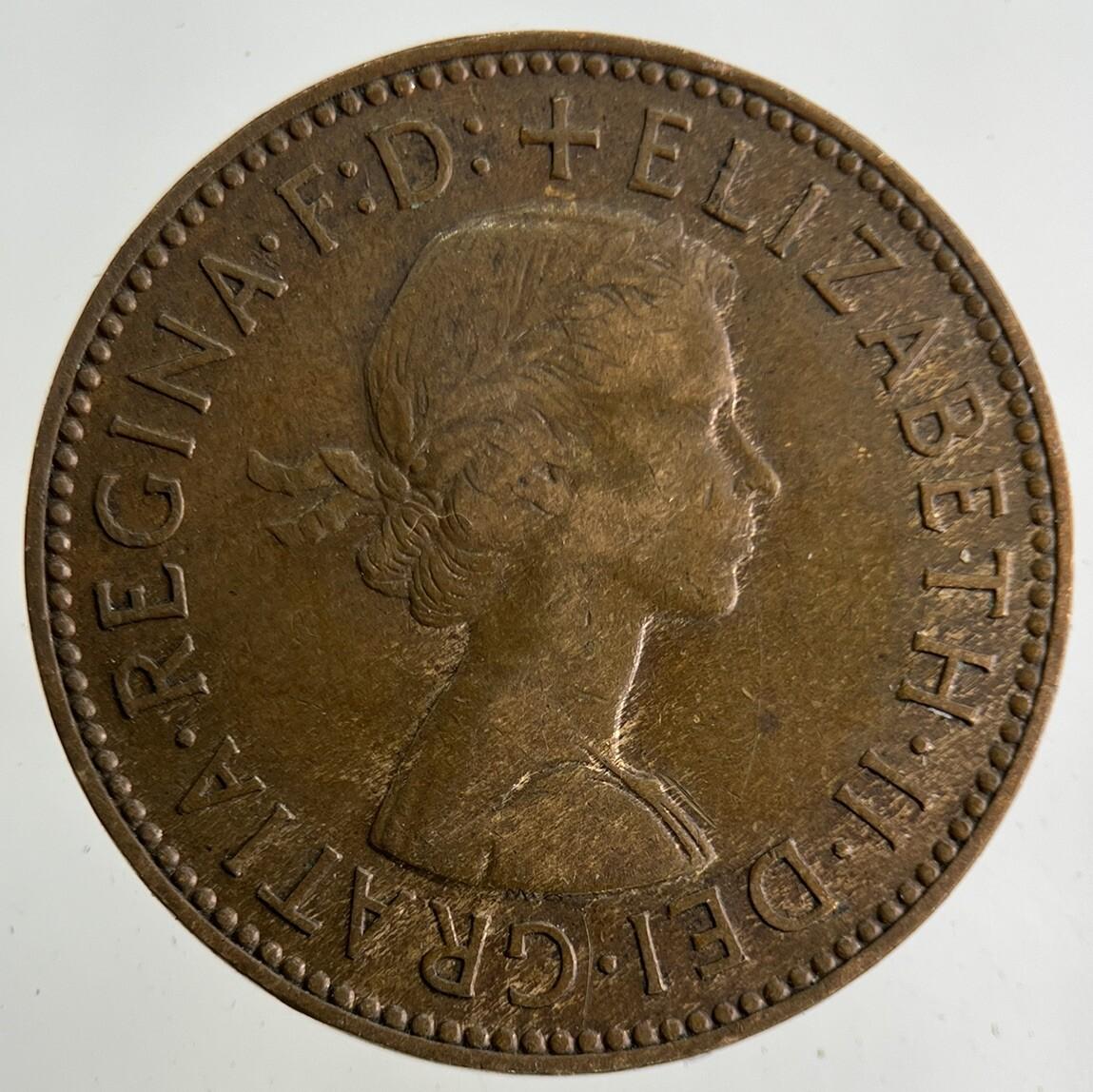 1957 Elizabeth II 2nd Half-Penny Coin | Collectable Grade