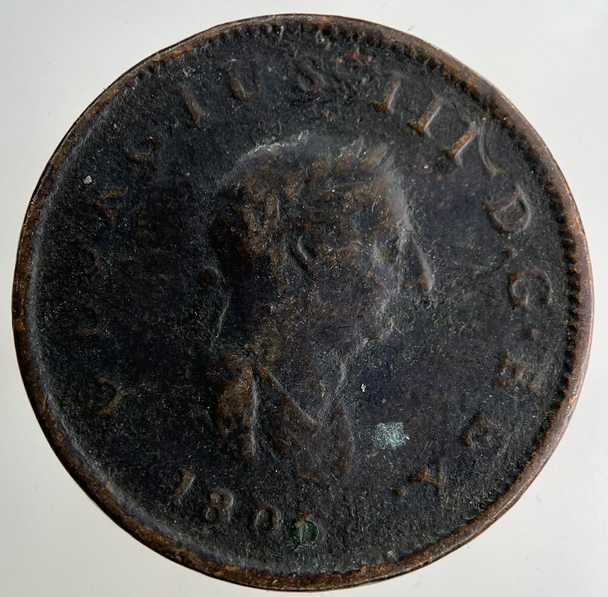 1806 George III 3rd Half-Penny Coin | Collectable Grade