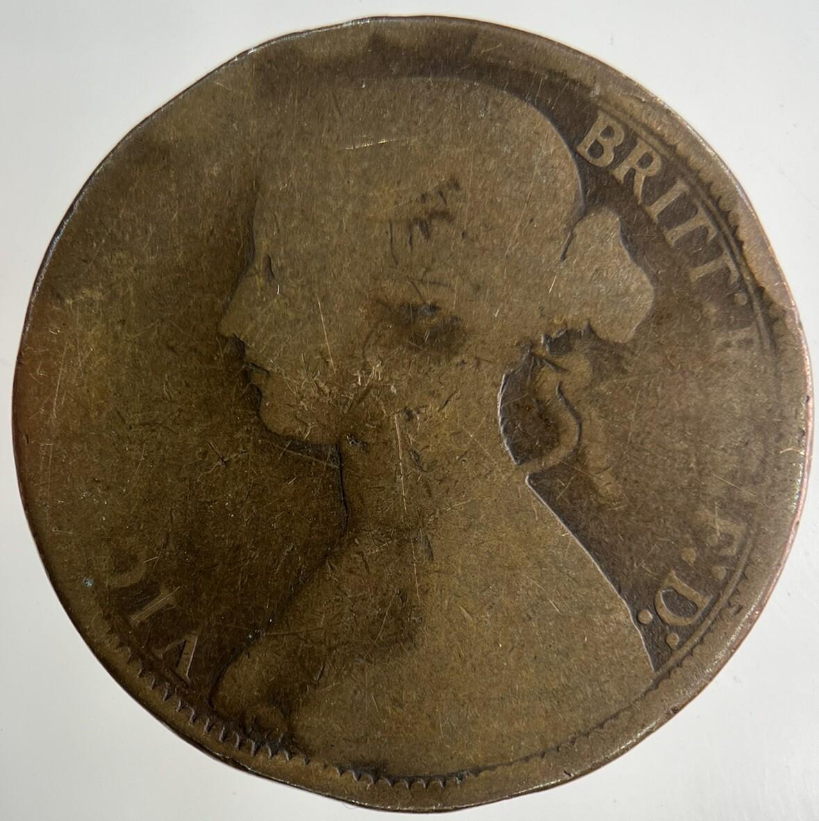 1873 Victoria One Penny Coin | Fair Grade