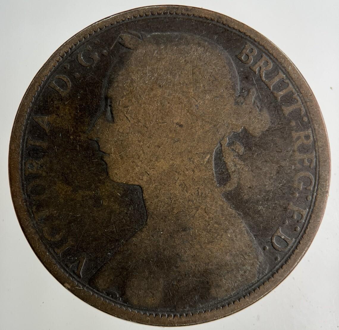 1892 Victoria One Penny Coin | Collectable Grade