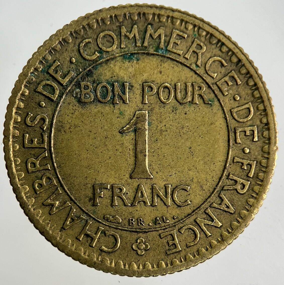 1922 France 1 Franc Coin | Fine Collectable Grade
