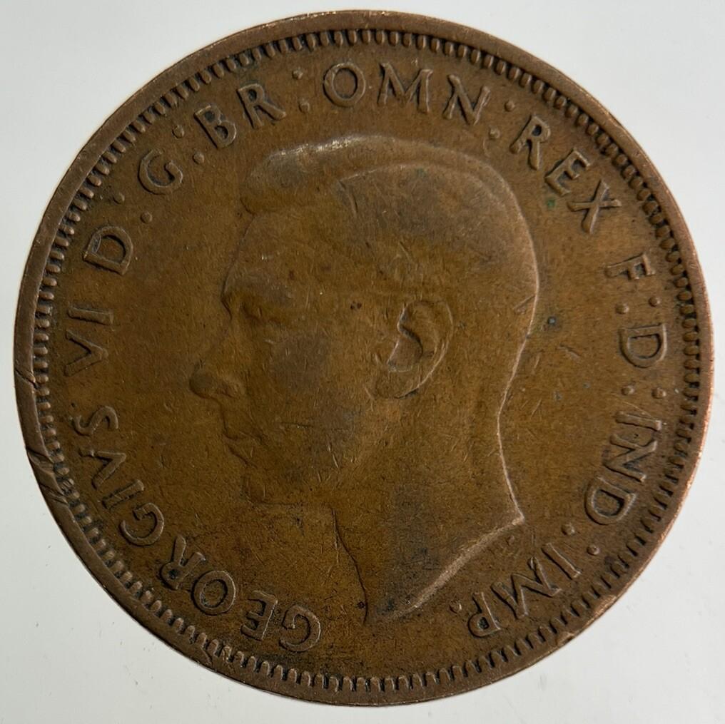 1945 George VI Half-Penny Coin | Collectable Grade