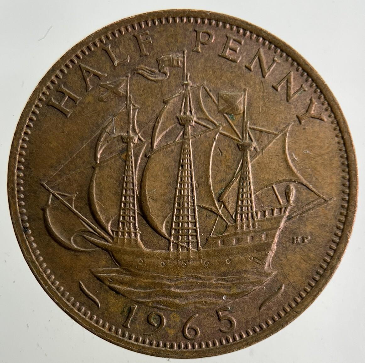 1965 Elizabeth II 2nd Half-Penny Coin | Fine Collectable Grade