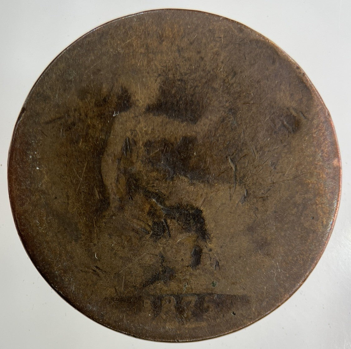 1875 Victoria One Penny Coin | Fair Grade