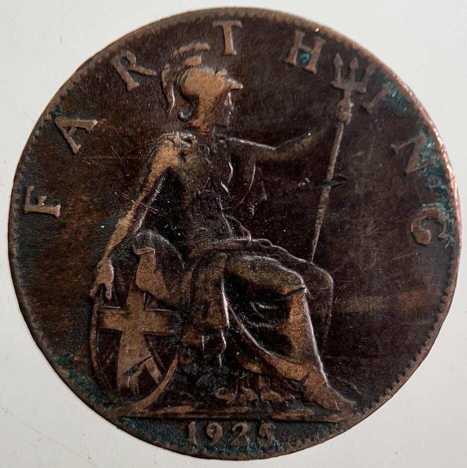 1925 George V Farthing Coin | Fine Collectable Grade | a7703