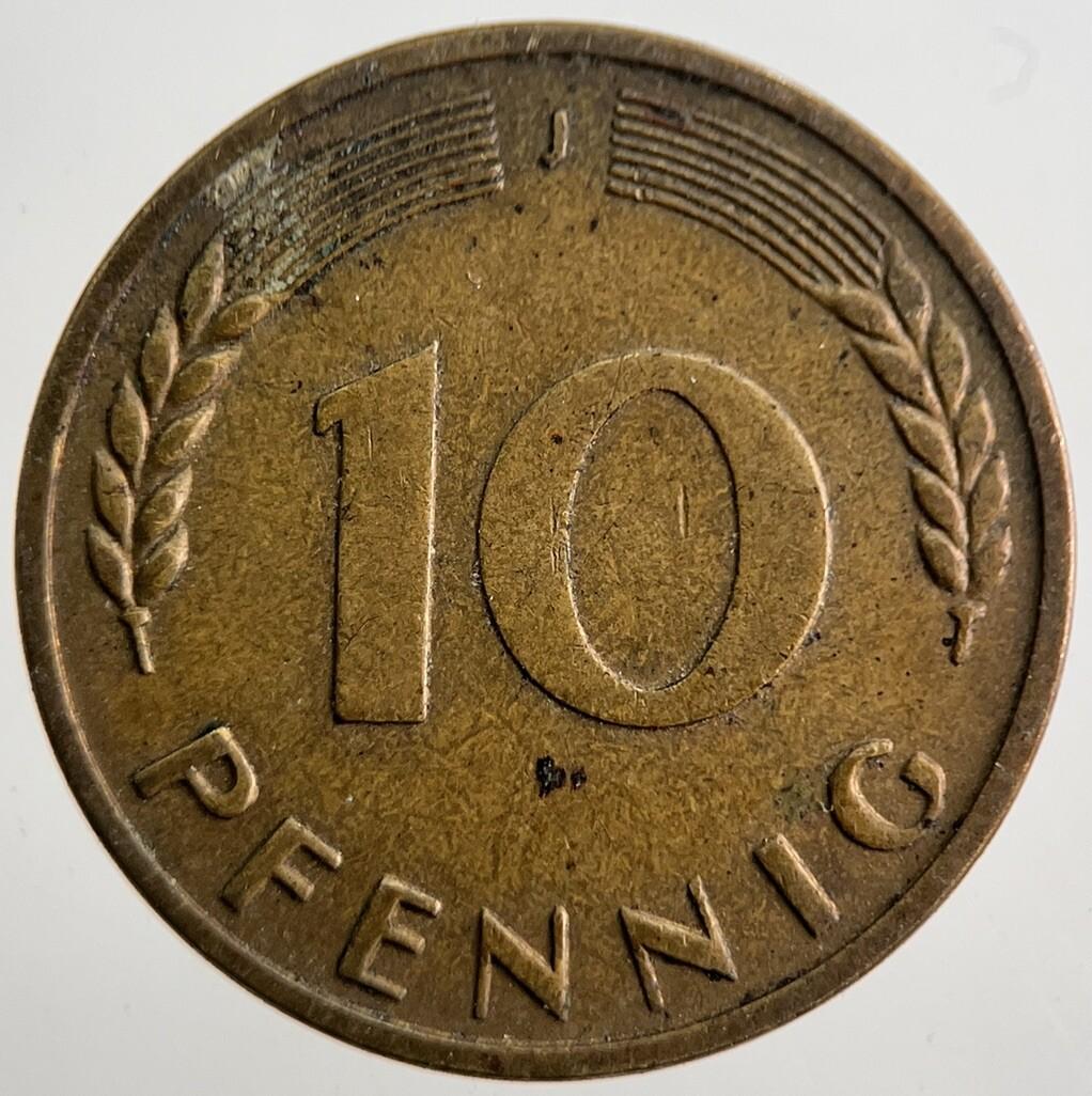 1950 Germany 10 Pfennig Coin | Collectable Grade | a7504