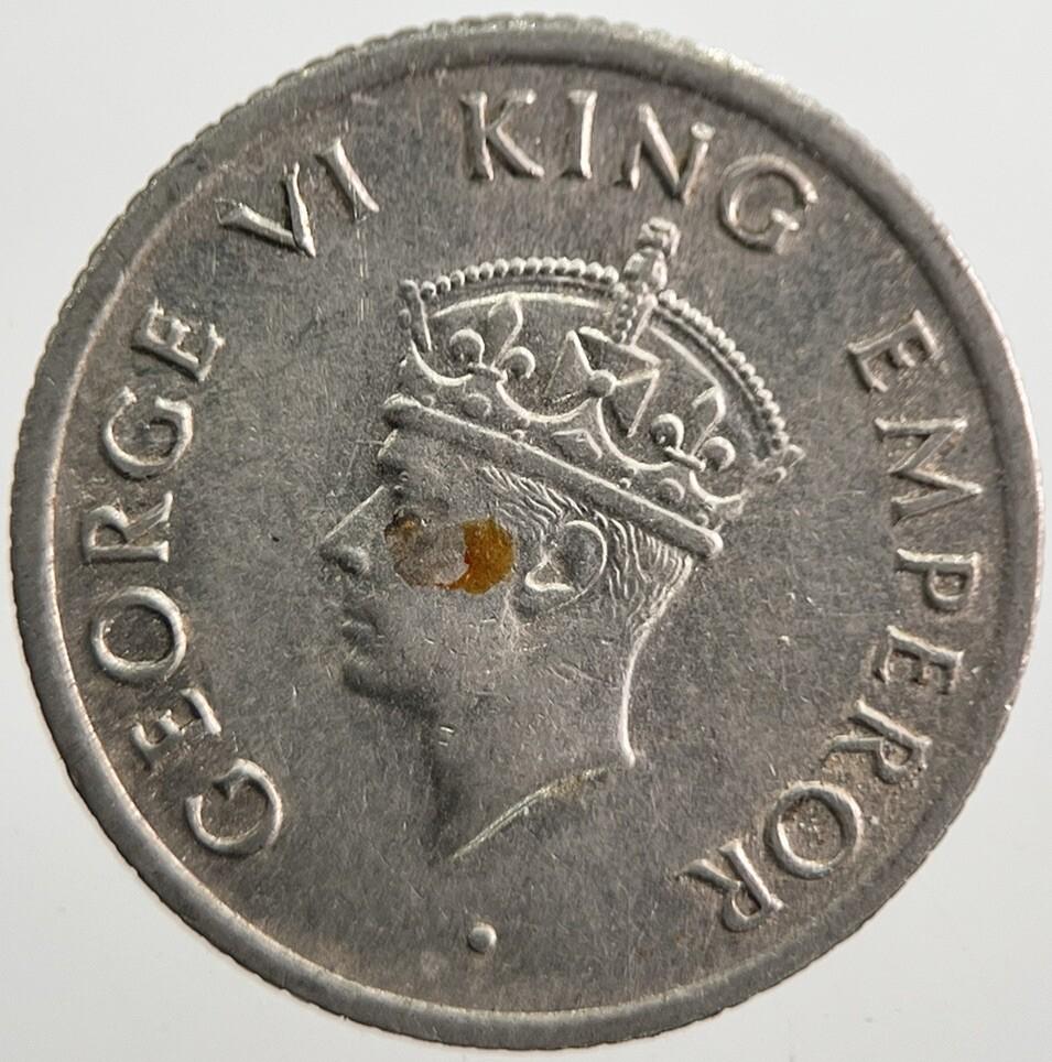 1947 India 1/4 Quarter Rupee Coin | Very High Grade | a7681