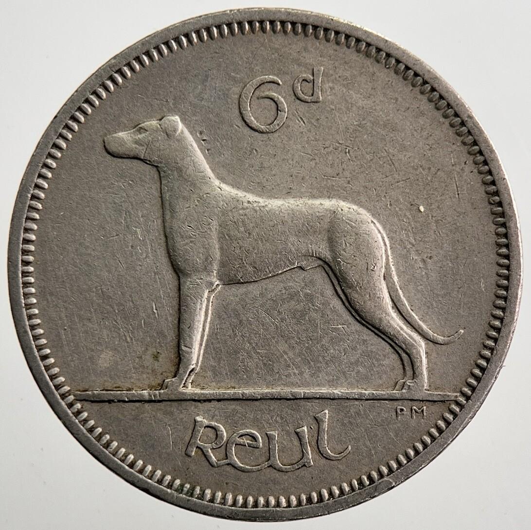1960 Irish Dog Sixpence Coin | Very High Grade | a7456