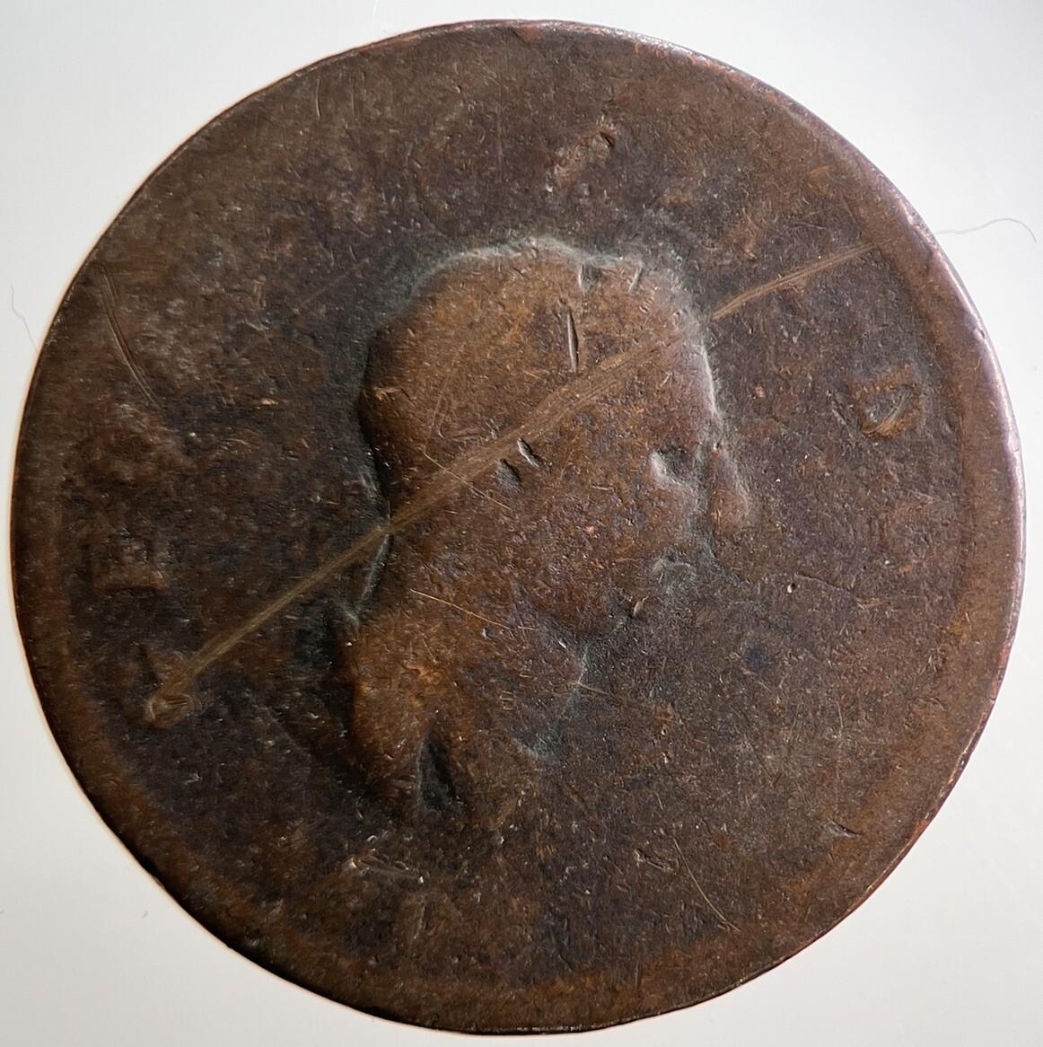 1807 George 3rd III Half-Penny British Coin | Worn Grade | a3129