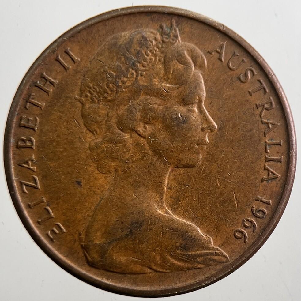 1966 Australia 2 Cents Coin | Very High Grade | a7742