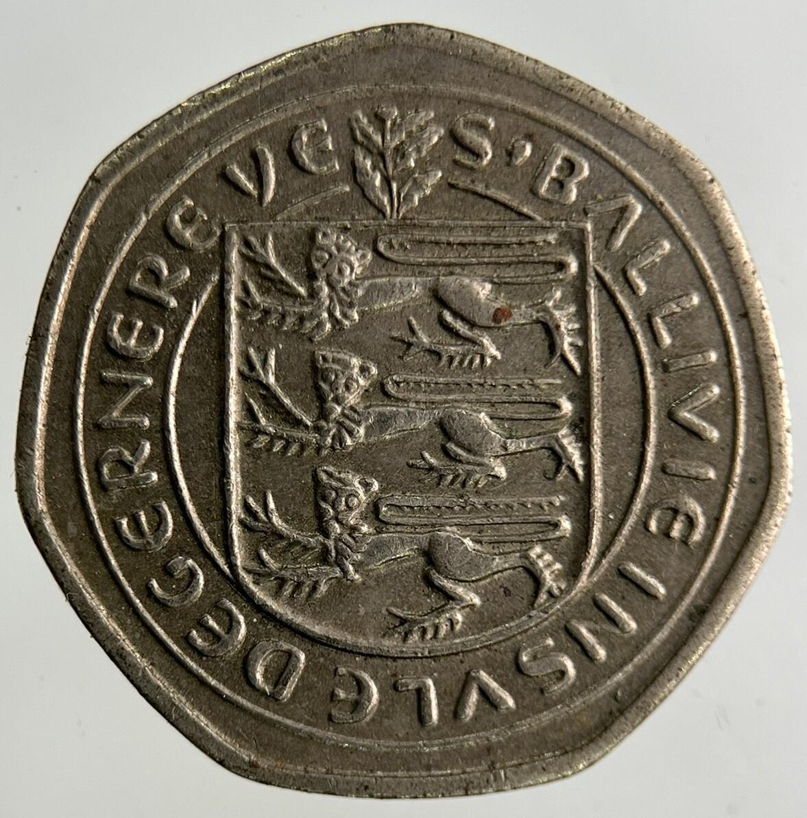 1982 Guernsey 20p Twenty-Pence Coin | Fine Collectable Grade