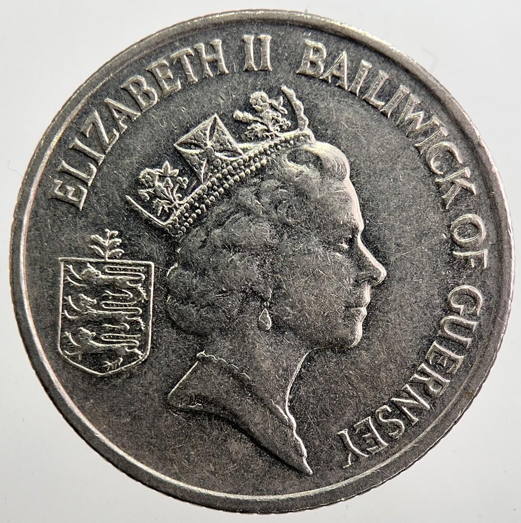1992 Guernsey 10p 10 Ten Pence Coin | Fine Collectable Grade | a7489