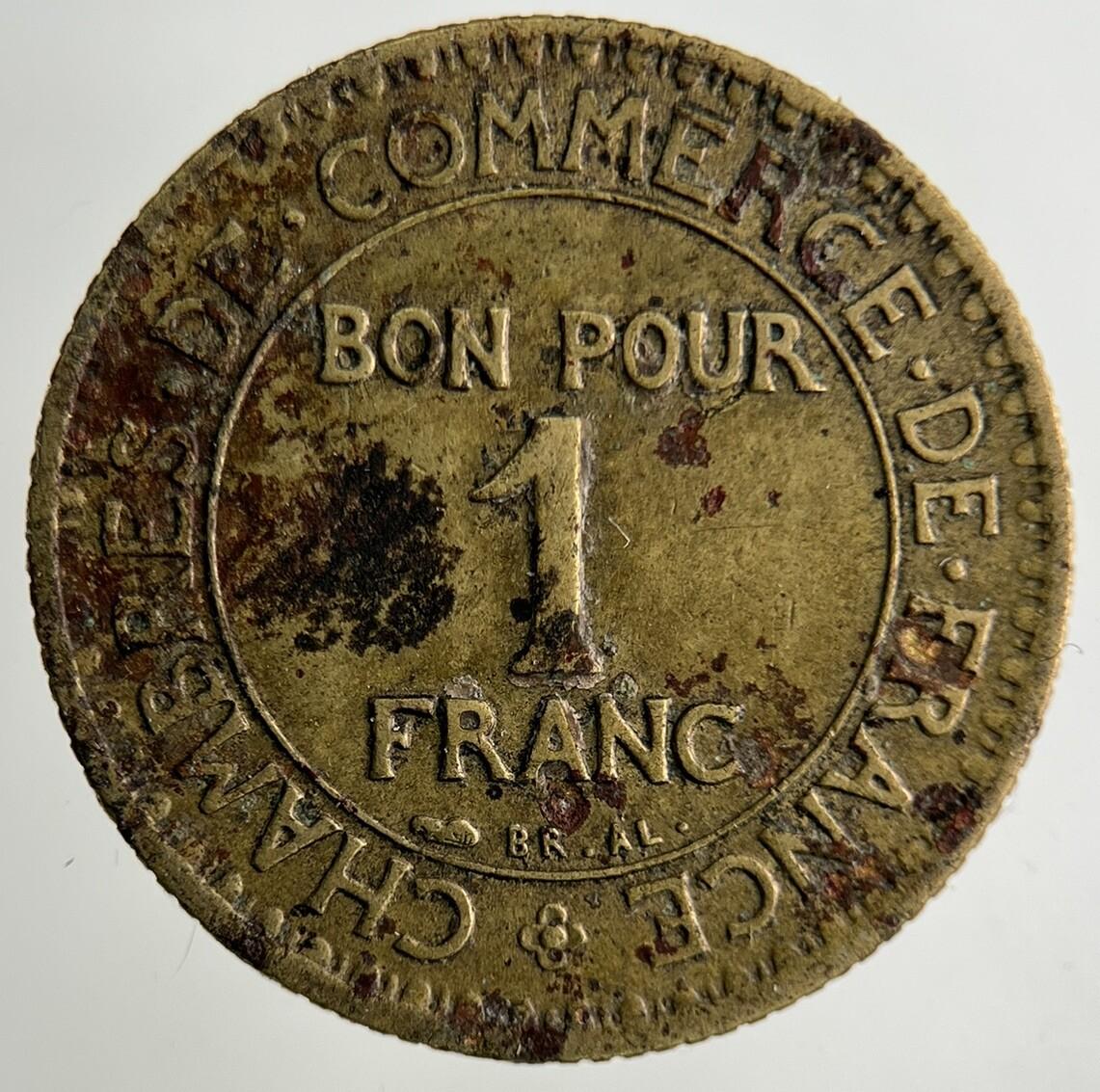 1923 France 1 Franc Coin | Collectable Grade
