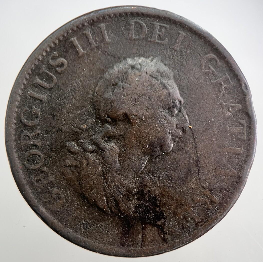 1799 George 3rd III Half-Penny British Coin | Collectable Grade | a7516