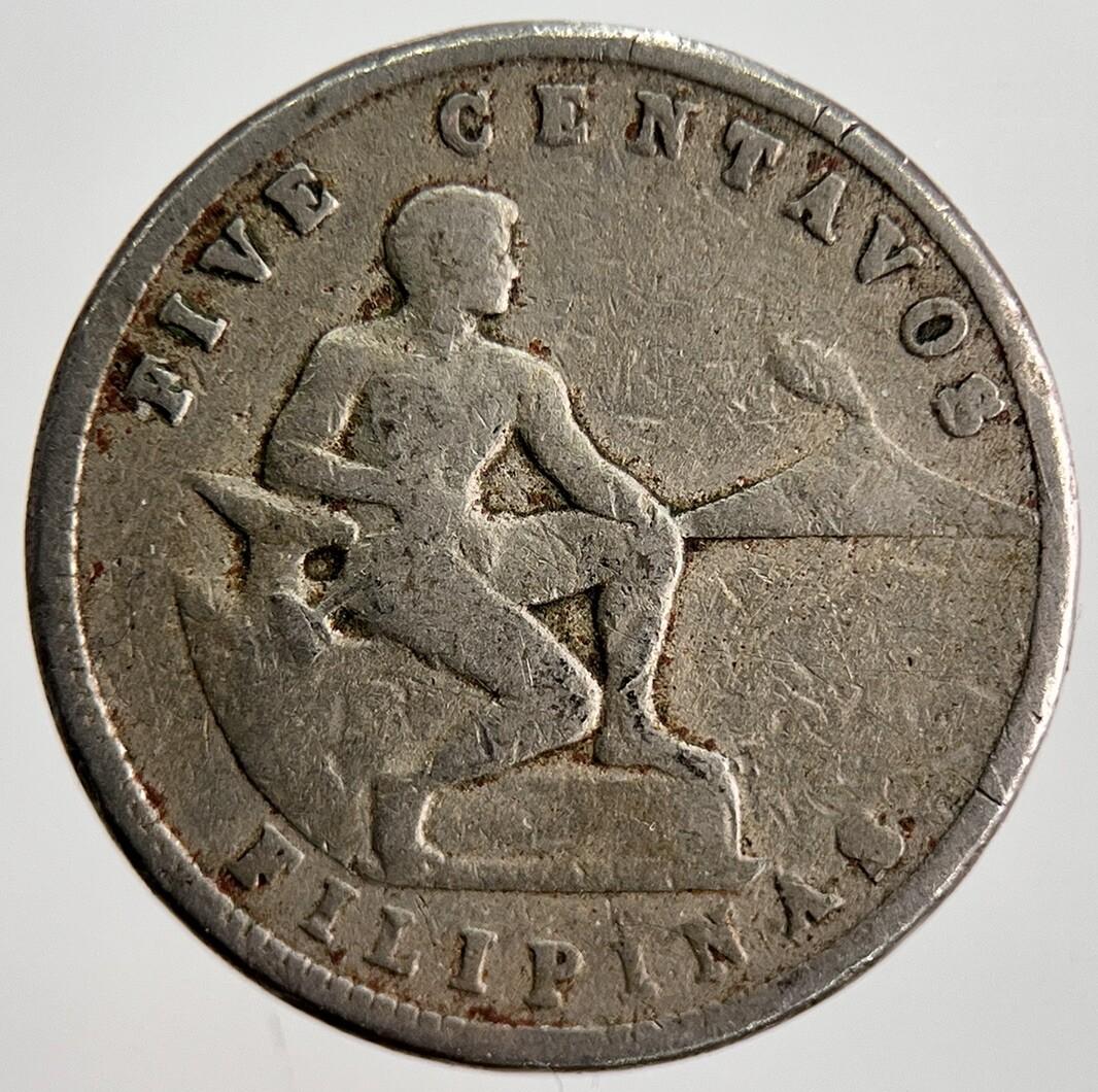 1938 Philippines 5 Five Centavos Coin | Collectable Grade | a2538