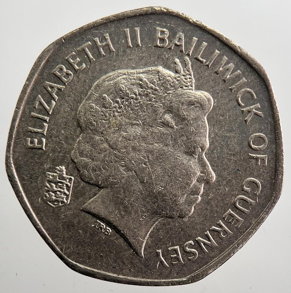 1999 Guernsey 20p 20 Twenty Pence Coin | Fine Collectable Grade | a7488