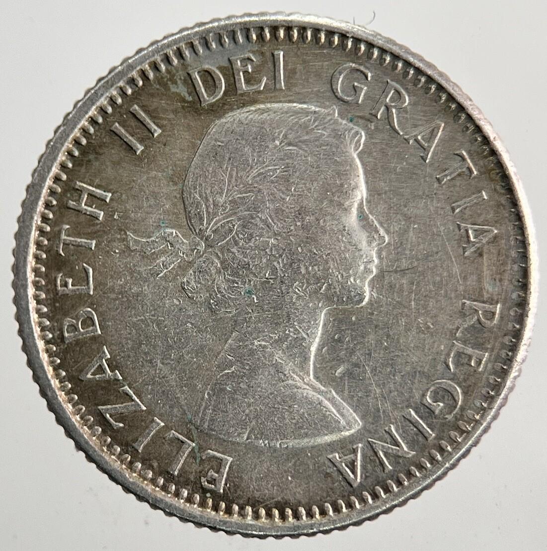 1954 Canada 10 Cents Silver Coin | Fine Collectable Grade | a9439