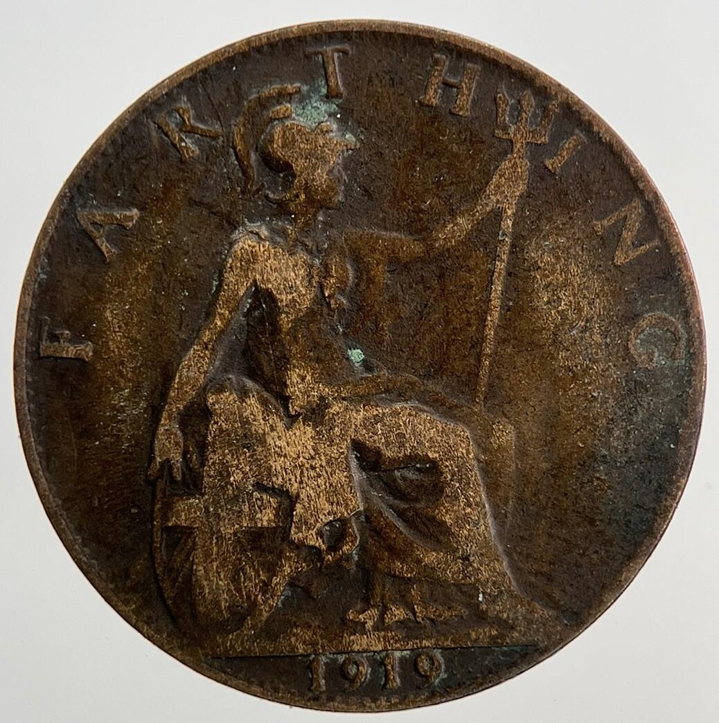 1919 George V Farthing Coin | Fine Collectable Grade