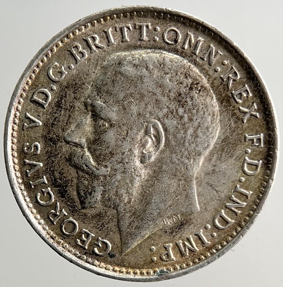 1917 George V Threepence Silver Coin | Very High Grade | a3225