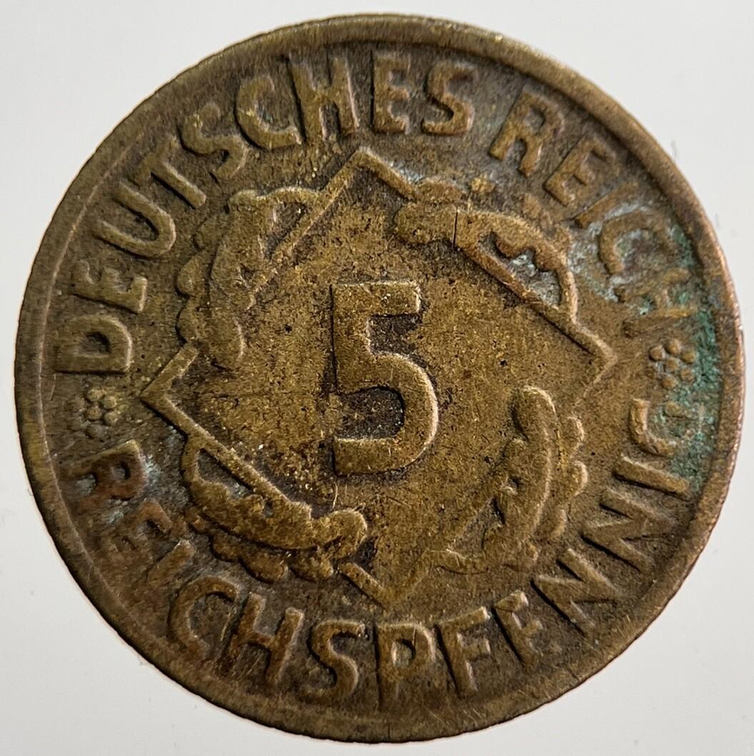 1925 Germany 5 Pfennig Coin | Collectable Grade | a7507