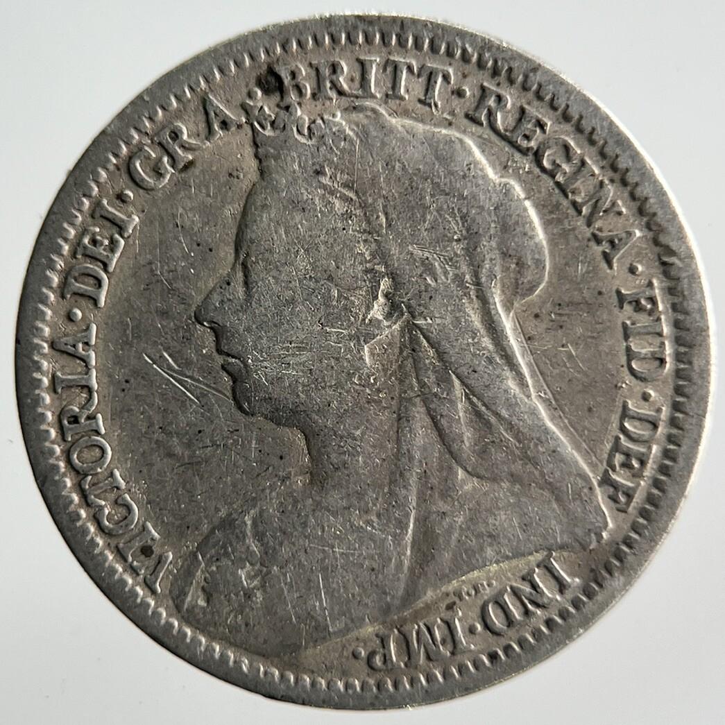 1901 Victoria Threepence Silver Coin | Collectable Grade | a4041
