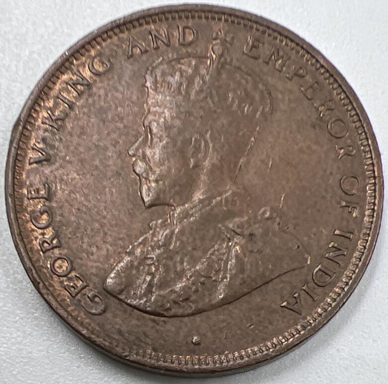 1925 Ceylon One Cent Coin | Fine Collectable Grade | a982