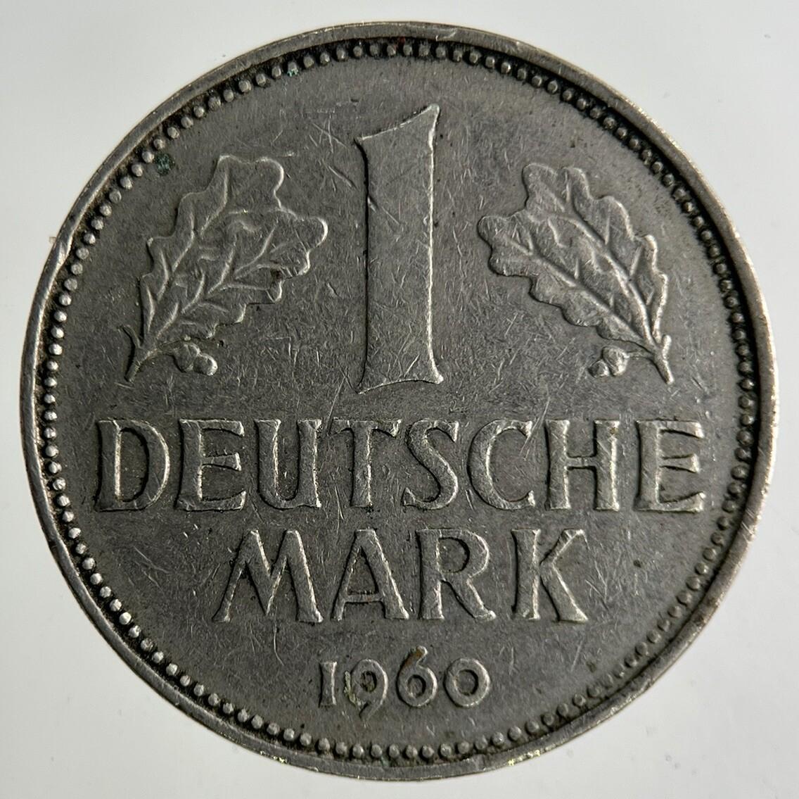 1960 Germany 1 Mark Coin | Fine Collectable Grade