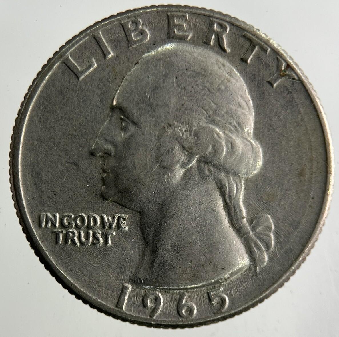 1965 US USA Quarter Dollar Coin | Fine Collectable Grade