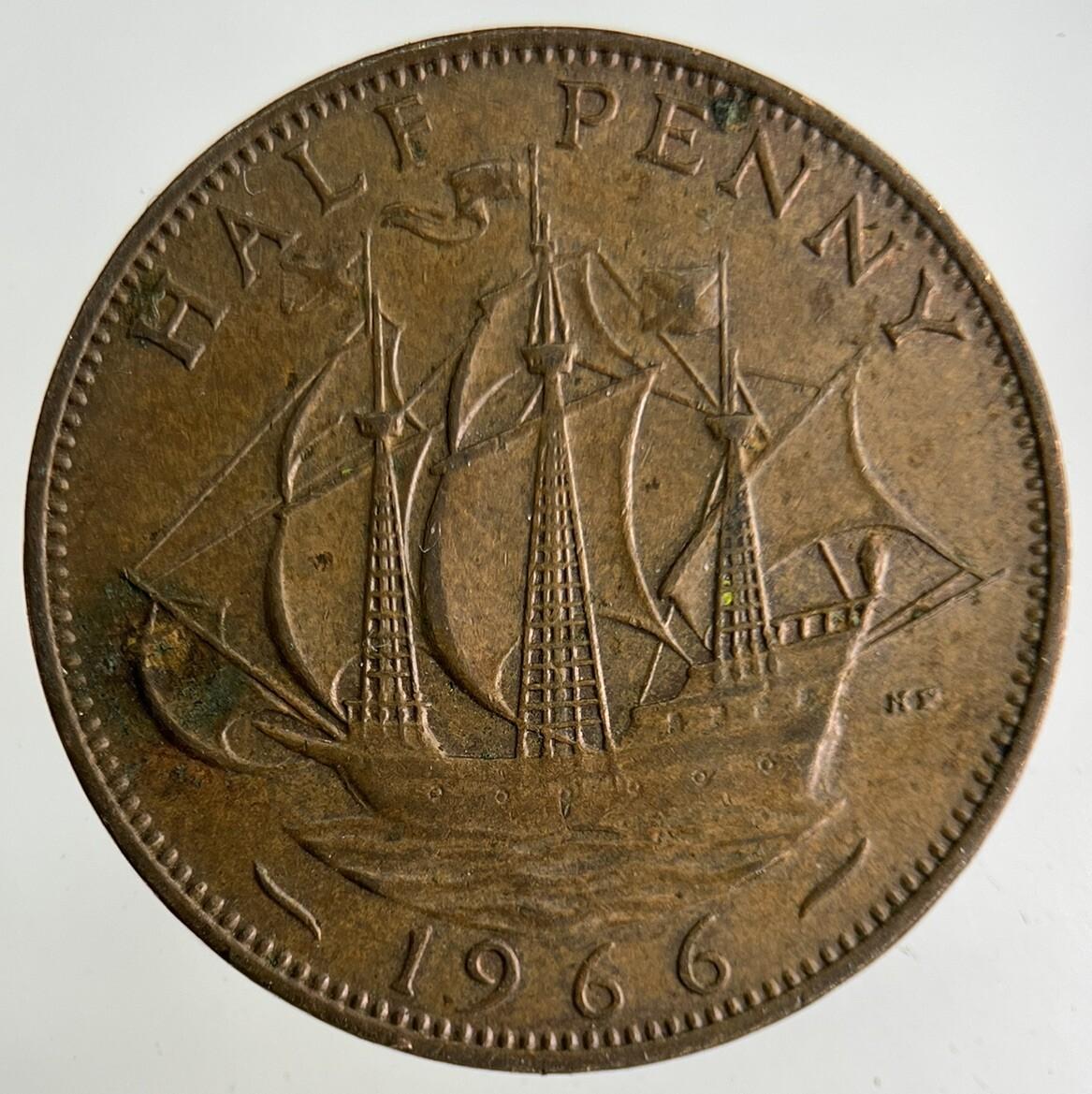 1966 Elizabeth II 2nd Half-Penny Coin | Fine Collectable Grade