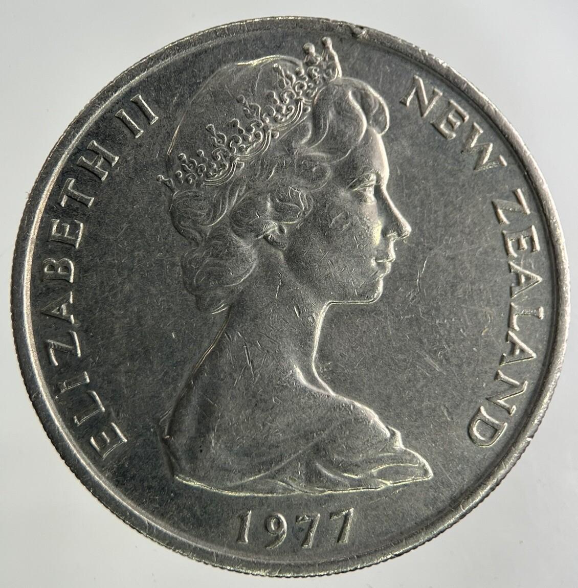 1977 New Zealand 20 Cents Coin | Fine Collectable Grade