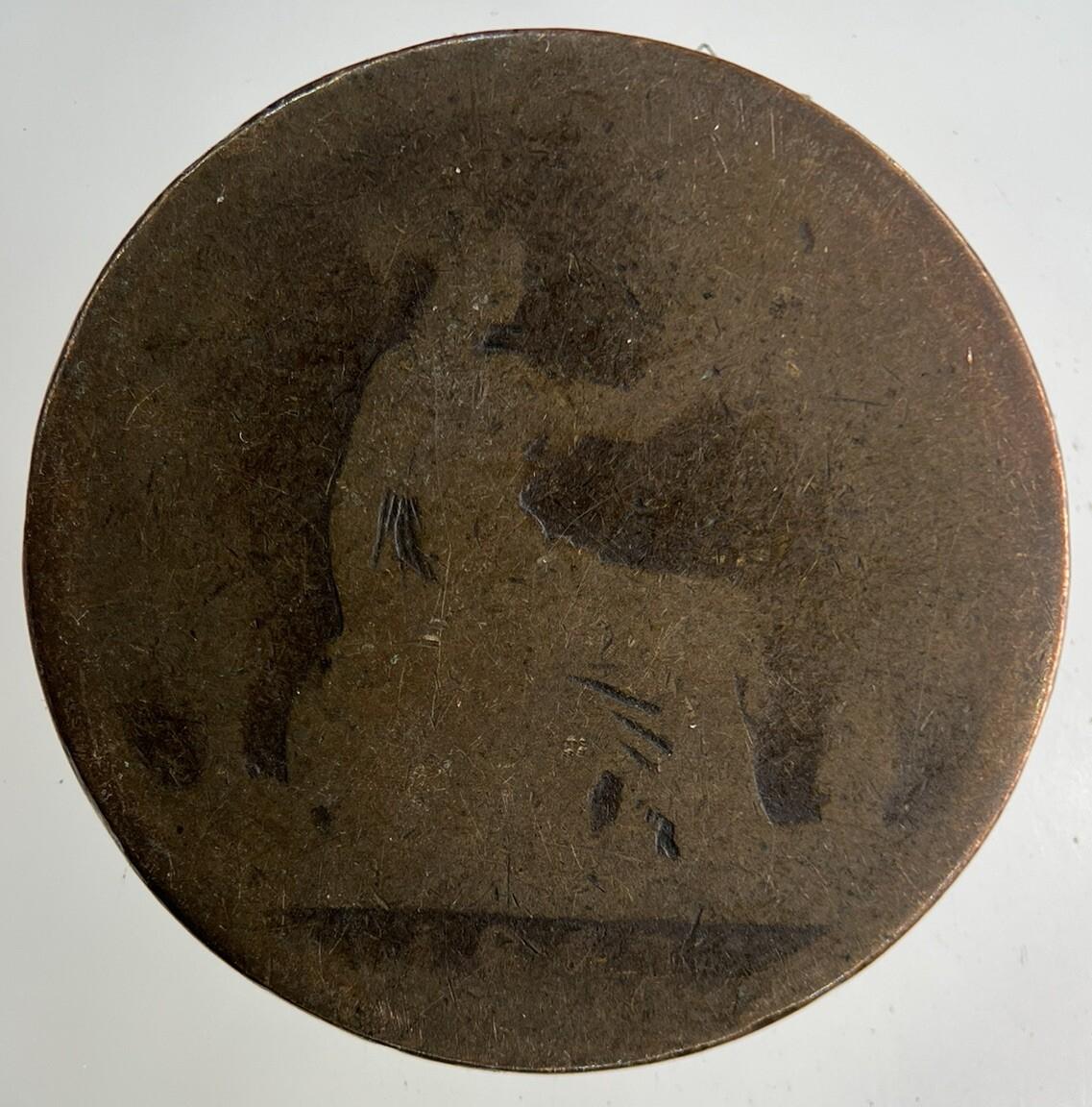 British Victoria One Penny Coin | Worn Grade