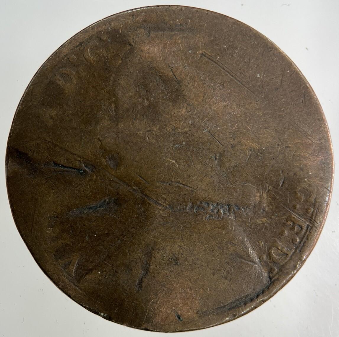 1875 Victoria One Penny Coin | Worn Grade