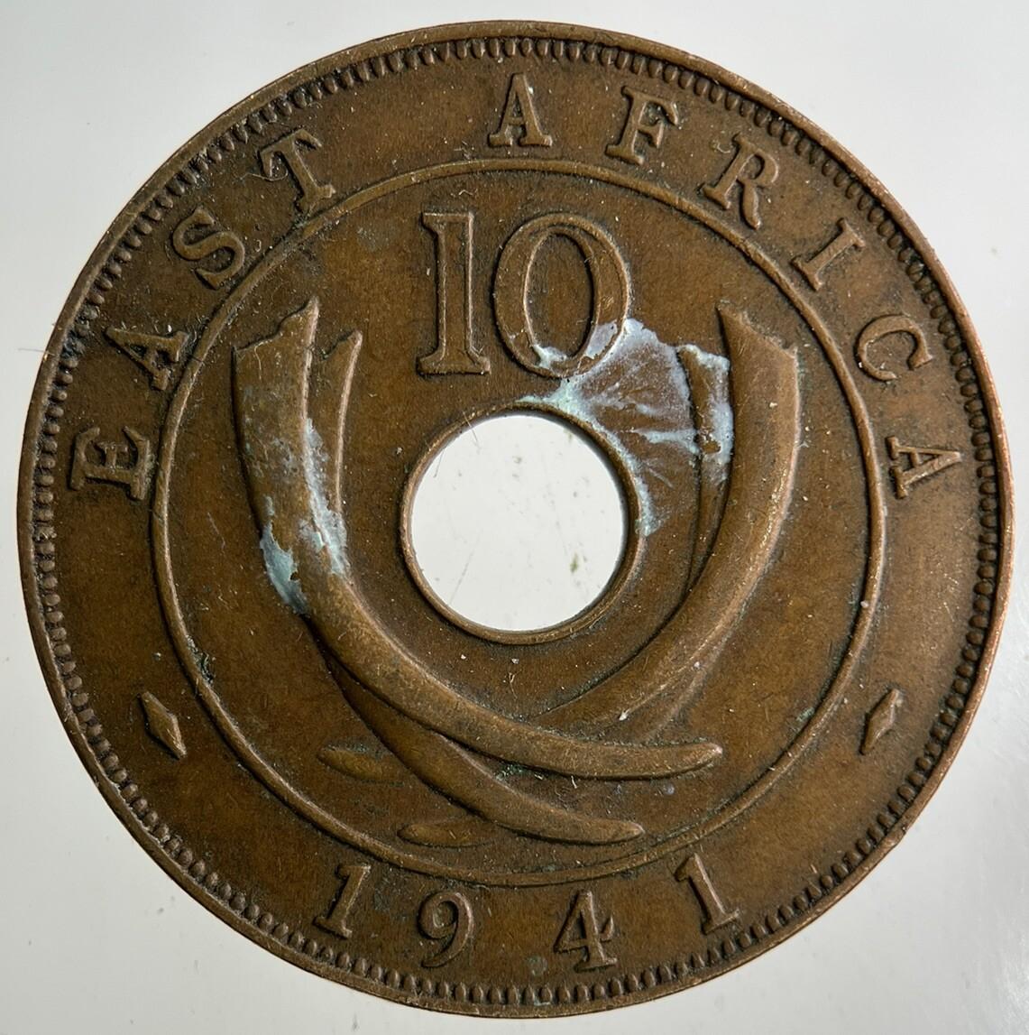 1941 East Africa 10 Cents Coin | Fine Collectable Grade