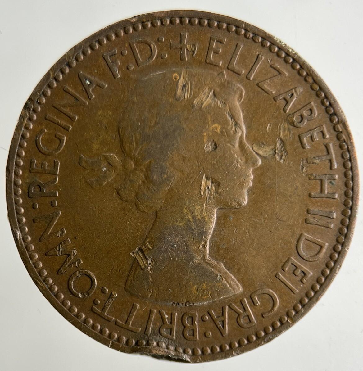 1953 Elizabeth II 2nd Half-Penny Coin | Collectable Grade