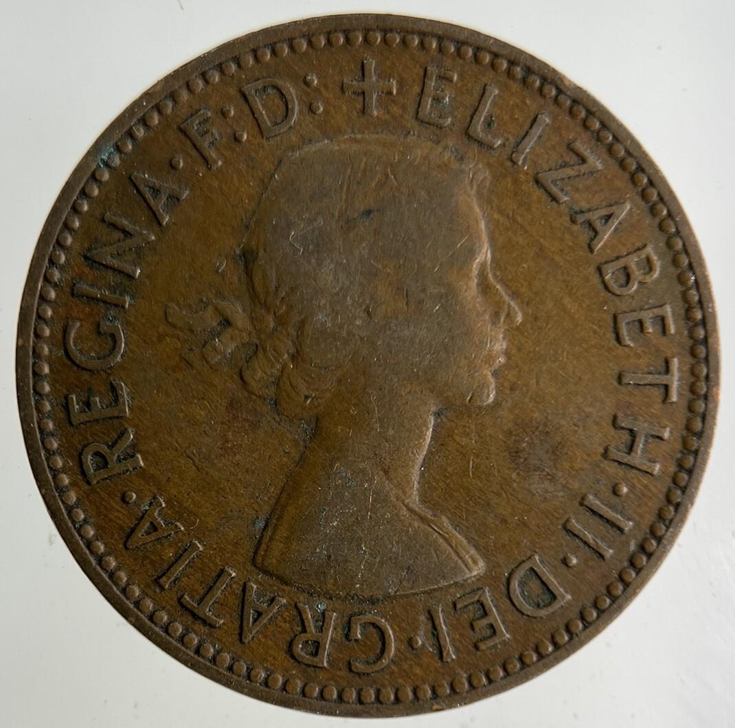 1957 Elizabeth II 2nd Half-Penny Coin | Fine Collectable Grade