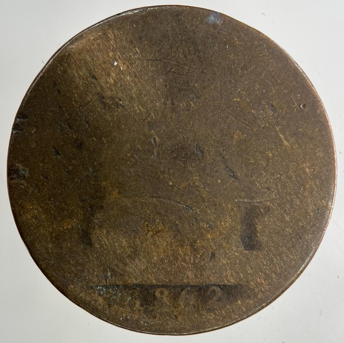 1862 Victoria One Penny Coin | Worn Grade