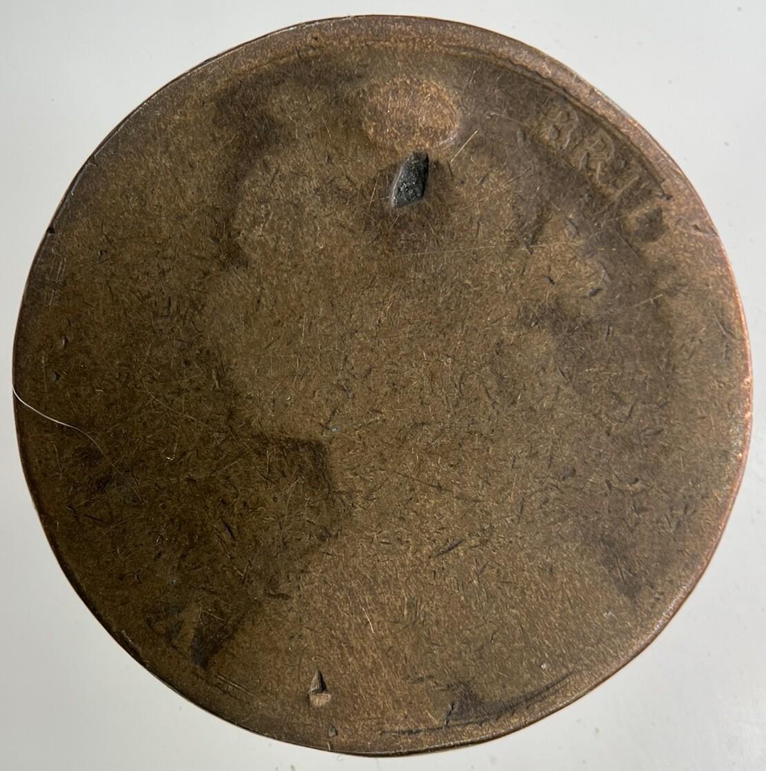 1879 Victoria One Penny Coin | Worn Grade