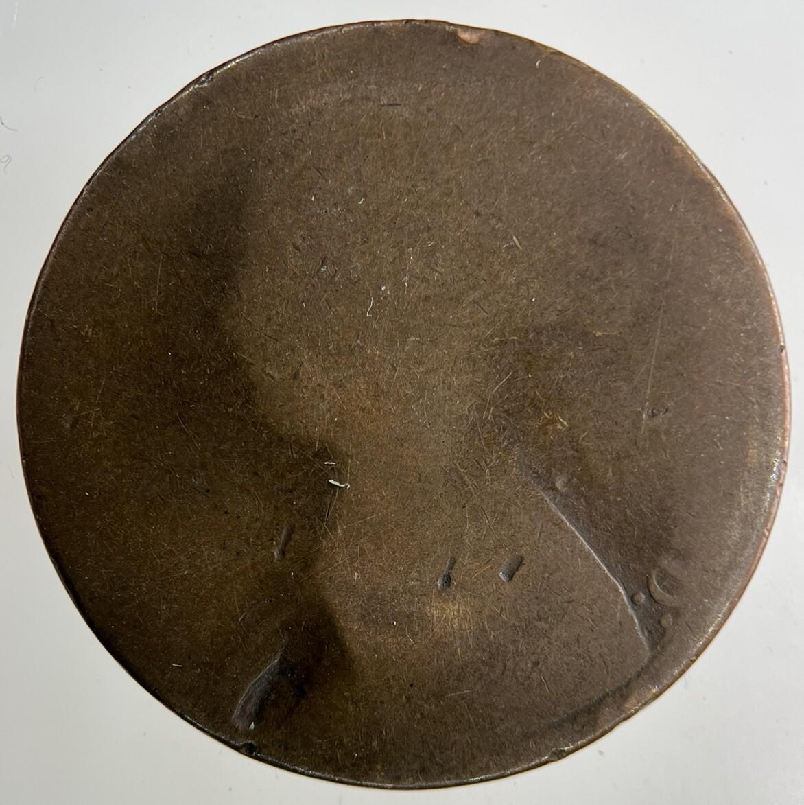 1862 Victoria One Penny Coin | Worn Grade