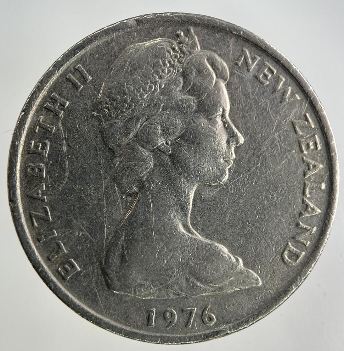 1976 New Zealand 20 Cents Coin | Fine Collectable Grade