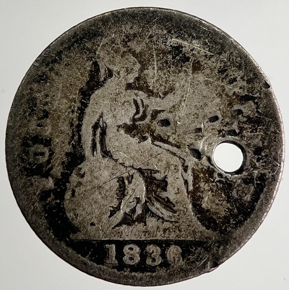 1836 William IV Four-Pence Groat Silver Coin | Fair Grade | a8507