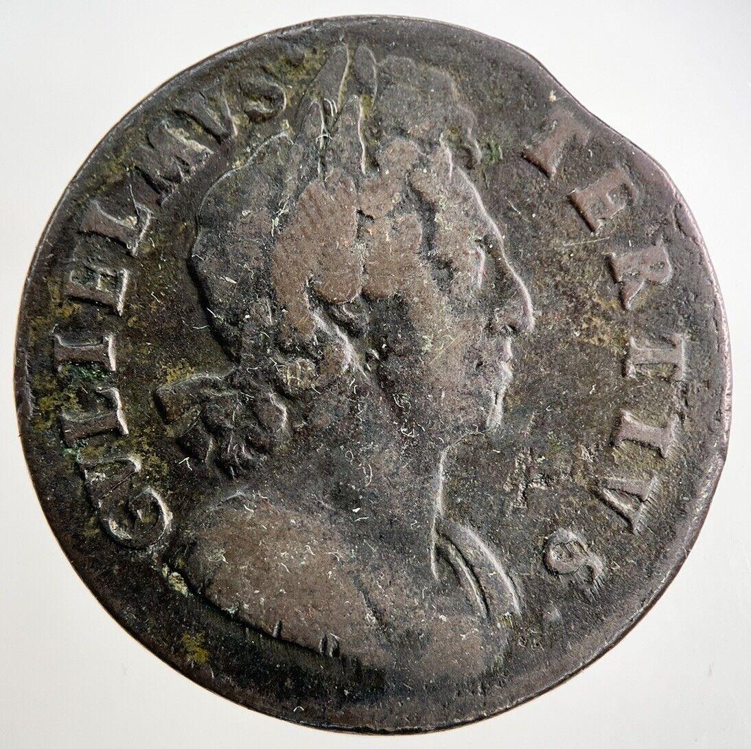 1700 William III 3rd Half-Penny Coin | Fine Collectable Grade