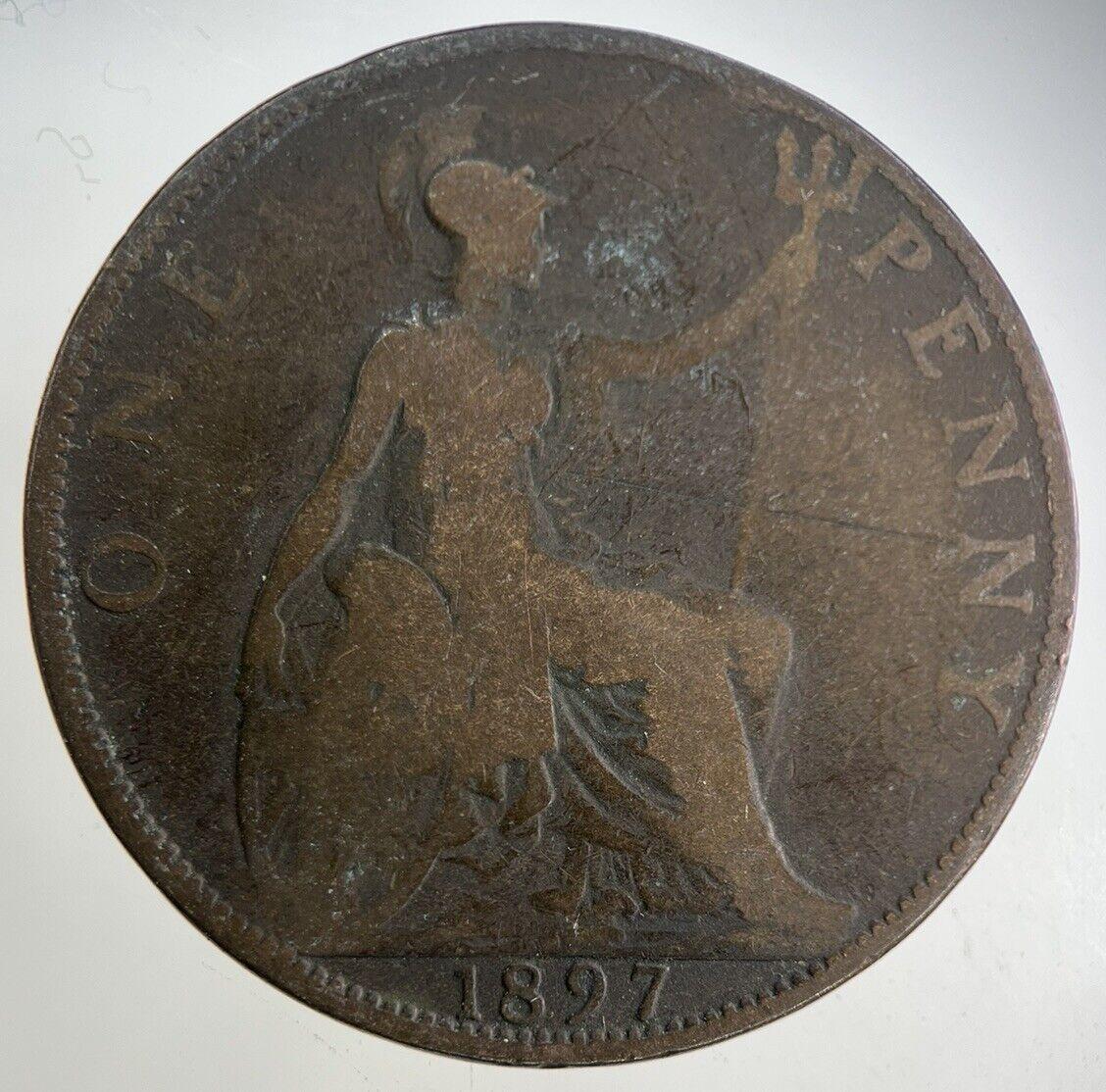 1897 Victoria One Penny Coin | Collectable Grade